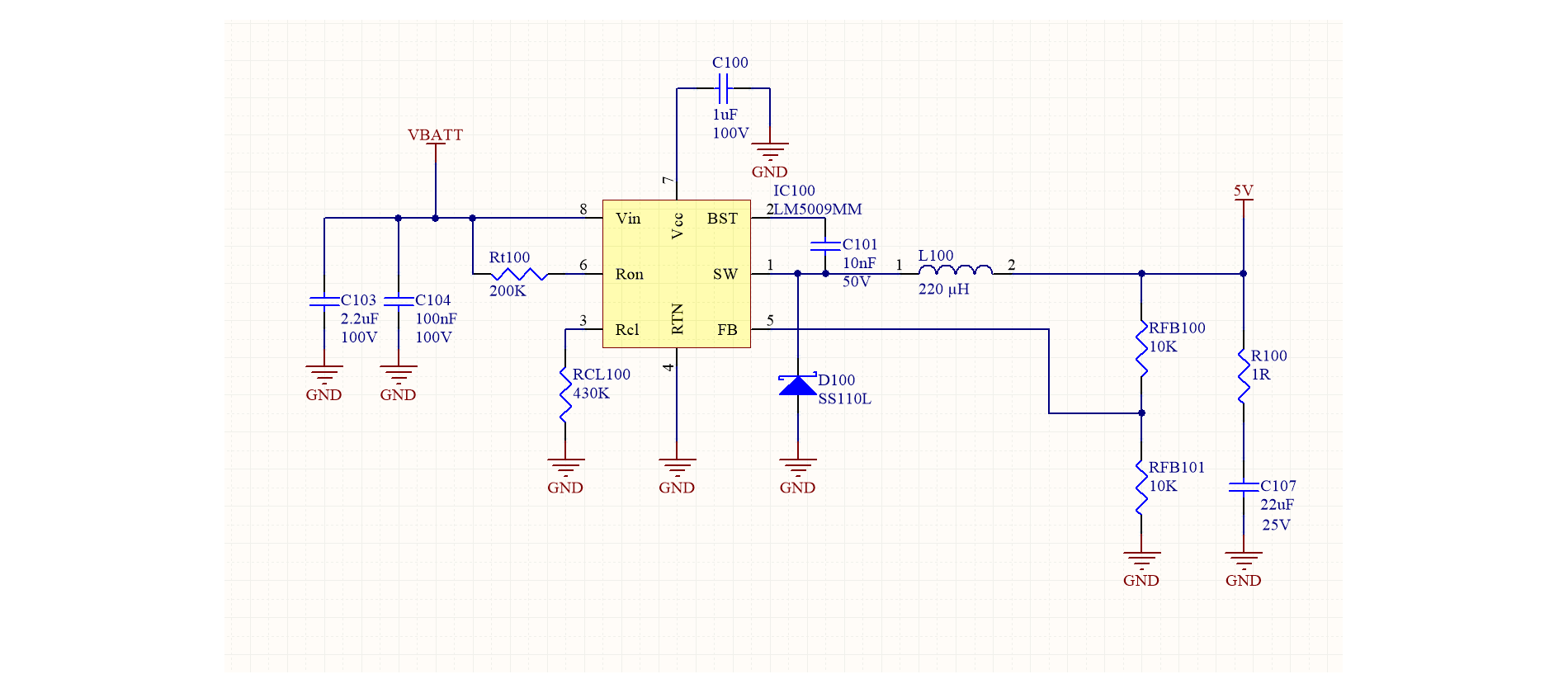 The LM5007MM is a stepdown switching regulator featuring all Buck Bias